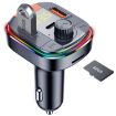 T832 Car Bluetooth FM Transmitter with Colorful Light & QC3.0 Charger - 2