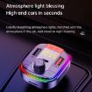 T832 Car Bluetooth FM Transmitter with Colorful Light & QC3.0 Charger - 5