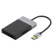 6-in-1 USB 3.0 Hub Adapter: Dual USB3.0, CF, TF, SD, XQD Card Reader - 2