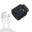 PD03 20W USB Charger with USB to 8 Pin Cable, US Plug, Black - 1