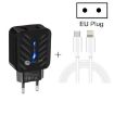 PD03 20W USB Charger with Type-C to 8 Pin Cable, EU Plug, Black - 3