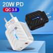 PD03 20W USB Charger with Type-C to 8 Pin Cable, EU Plug, Black - 5