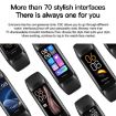 C60 IP67 Waterproof 1.1" Smart Fitness Band - Purple - 3