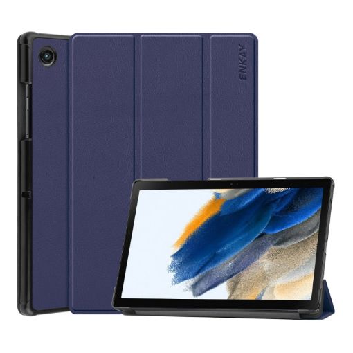 Samsung Galaxy Tab A8 10.5 2021 ENKAY Leather Case Dark Blue - 1