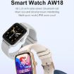 AW18 1.69" Smart Watch - Bluetooth Call & Heart Rate Monitor, White - 3