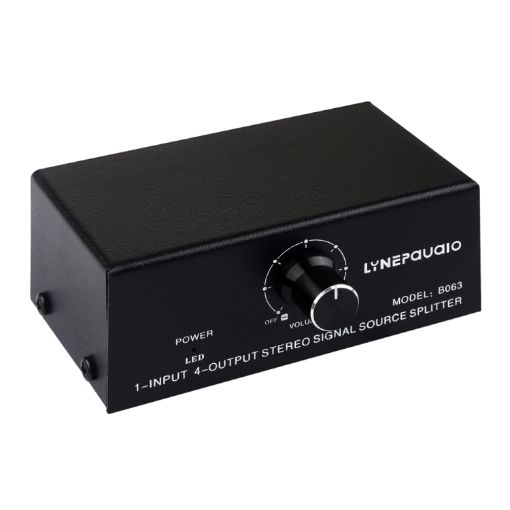 1 In 4 Out Audio Signal Distributor RCA Interface Non-Consumption Output - 1