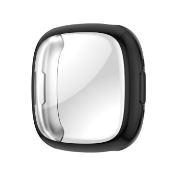 Fitbit Versa 4 Shockproof TPU Protective Watch Case - Black - 1