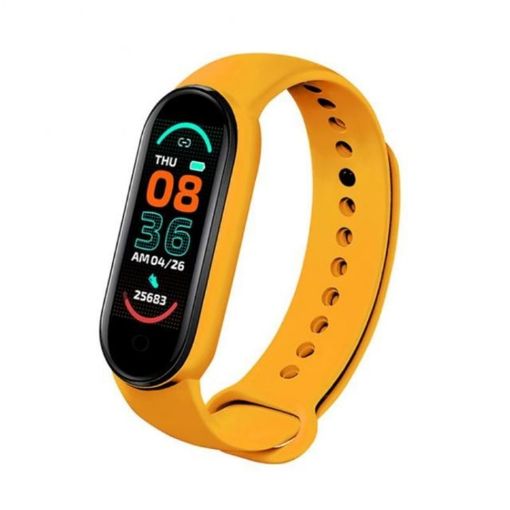 M7 Smart Watch 0.96" Color Screen, Heart Rate & Blood Pressure Monitor Yellow - 1