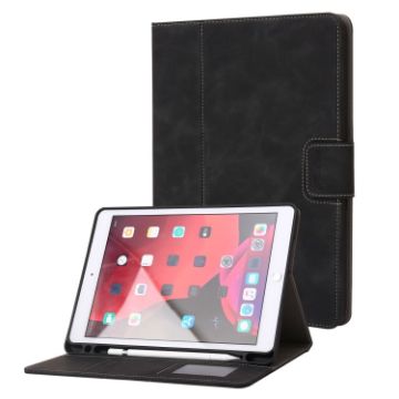 Black Leather Tablet Case for iPad Air 3/Pro 10.5 - Calf Texture Flip - 1