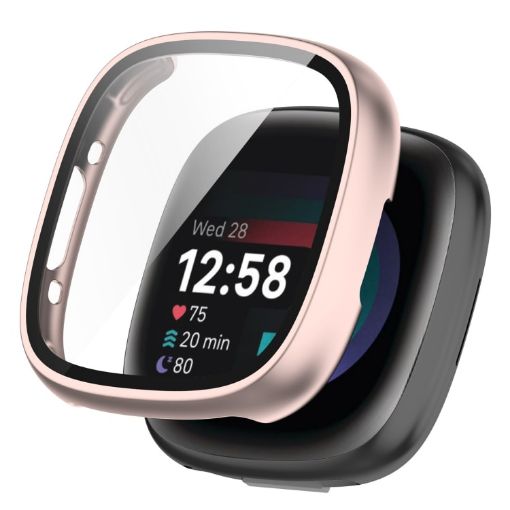 Fitbit Sense 2 Rose Gold Protective Case - PC+ Toughened Film - 1