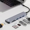 JUNSUNMAY 6 in 1 USB-C Hub: 4K HDMI, SD/TF Card Reader Docking Station - 7