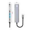JUNSUNMAY 7 in 1 Type-C Docking Station: 4K HDMI, PD Charge, SD/TF Reader - 2