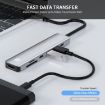 JUNSUNMAY 7 in 1 Type-C Docking Station: 4K HDMI, PD Charge, SD/TF Reader - 5