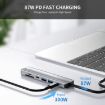 JUNSUNMAY 7 in 1 Type-C Docking Station: 4K HDMI, PD Charge, SD/TF Reader - 6