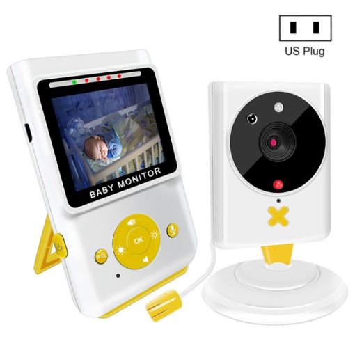 Wireless Baby Monitor with 2.4" Screen & Camera - US Plug, Yellow 855P - 1