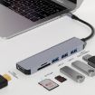 ENKAY Hat-Prince 6 in 1 USB-C Hub: 4K HDMI, SD/TF Card Reader Adapter - 8