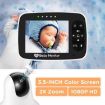 SM935 3.5" LCD Wireless Baby Monitor Night Vision Two-Way Audio EU Plug - 2