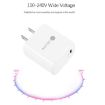 PD11 20W USB-C Fast Charger with 1m Type-C to 8 Pin Cable, US Plug, Black - 5