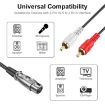 JUNSUNMAY 3m 2 RCA Male to XLR Female Stereo Audio Cable - 5