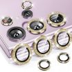 Samsung Galaxy S23 Ultra 5G Camera Lens Glitter Ring Tempered Glass - 1
