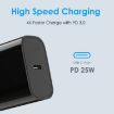 NORTHJO NOPD2501 25W USB-C Fast Charger, US Plug, Black - 4