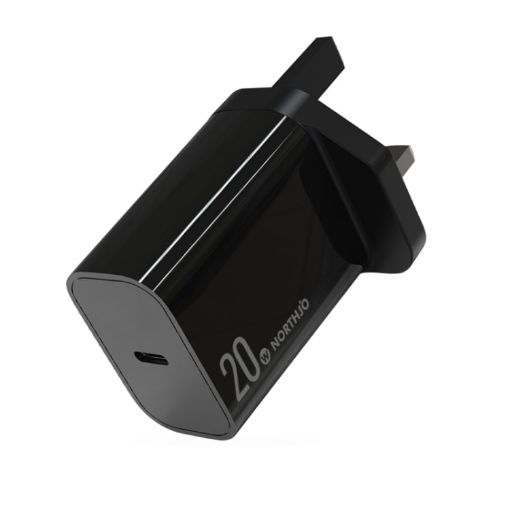 NORTHJO NOPD2001 20W USB-C Fast Charger UK Plug - Black - 1