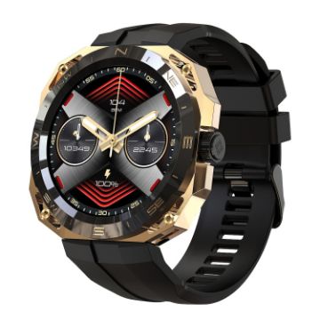 E25 Gold Smart Watch 1.43" Color Screen, Heart Rate & Blood Pressure Monitor - 1