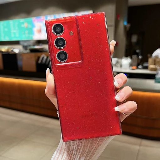 Samsung Galaxy S24+ 5G Red Glitter TPU Phone Case - 1