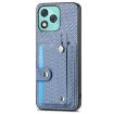 For Honor 400 Lite Blue Wristband Kickstand Card Wallet Phone Case - 2