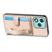 For Honor 400 Lite Khaki Wristband Kickstand Wallet Phone Case with Knife - 3