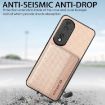 For Honor 400 Lite Brown Carbon Fiber Magnetic Card Bag Phone Case - 7