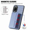 Huawei nova 14 Ultra Blue Carbon Fiber Magnetic Card Bag Phone Case - 3