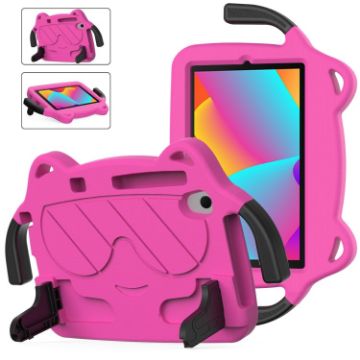 TCL LE 2023/Tab 8 2022 Shockproof Tablet Case Rose Red+Black - 1