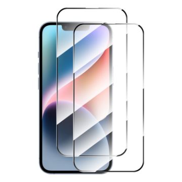iPhone 15 ENKAY 2pcs Full Glue Tempered Glass Screen Protector - 1