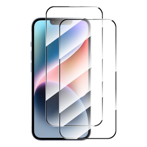 iPhone 15 ENKAY 2pcs Full Glue Tempered Glass Screen Protector - 1