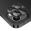 iPhone 15/15 Plus ENKAY Black Aluminium Tempered Glass Lens Cover Film - 1