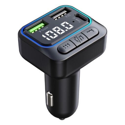 C40 Type-C Dual USB QC3.0 Car Charger Bluetooth Adapter MP3 Player - 1