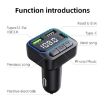 C40 Type-C Dual USB QC3.0 Car Charger Bluetooth Adapter MP3 Player - 5