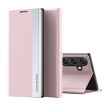 Samsung Galaxy A05s Pink Leather Phone Case with Electroplated Sides - 1