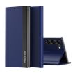 Samsung Galaxy S24+ 5G Leather Phone Case, Sapphire Blue, Electroplated - 1