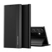 Samsung Galaxy S25 5G Leather Phone Case, Electroplated, Graphite Black - 1