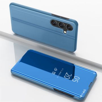 Samsung Galaxy A16 5G Blue Mirror Flip Leather Case with Holder - 1