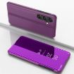 Samsung Galaxy S24 FE 5G Purple Mirror Flip Leather Case with Holder - 1