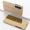 Samsung Galaxy A36 Gold Mirror Flip Leather Case with Holder - 1