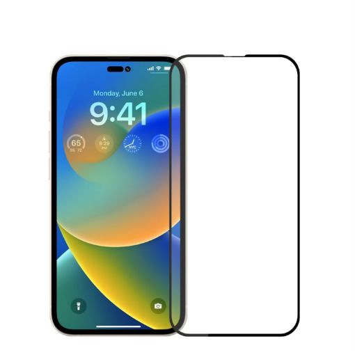 iPhone 15 MOFI 9H 2.5D Tempered Glass Screen Protector (Black) - 1