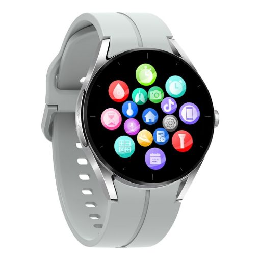 KS05 1.32" IP67 Waterproof Smart Watch, Blood Monitoring, Silver Gray - 1