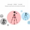 JMARY KP-2203 Red Telescopic SLR Camera Phone Tripod - Portable Aluminum - 5