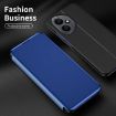 For Honor 400 Global Blue Leather Phone Case with Mirror & Holder - 4