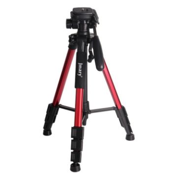 JMARY KP2234 Red Telescopic Aluminum Tripod for Camera & Phone - 1