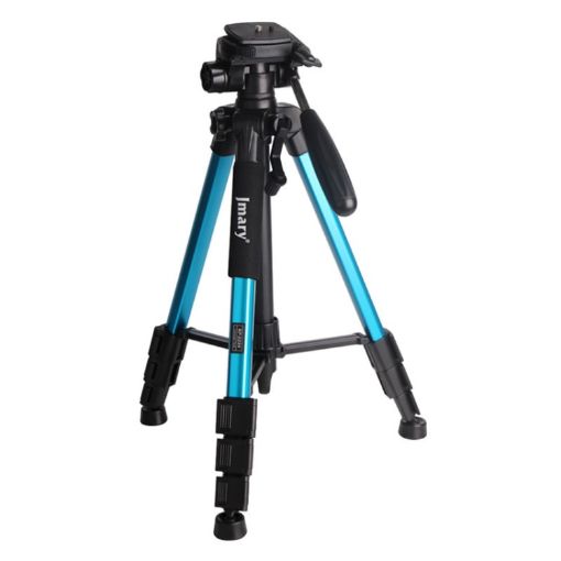 JMARY KP2234 Blue Telescopic Aluminum Tripod for Camera & Phone Streaming - 1